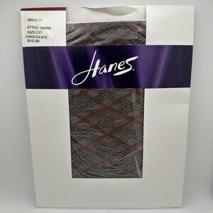 Hanes Argyle CT Chocolate Hosiery Size CD